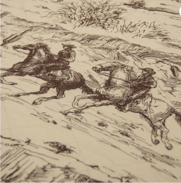 Juego de edredón de algodón vaquero occidental caballo rancho 3 piezas ropa de cama decoración ecuestre Foto 4 de 4