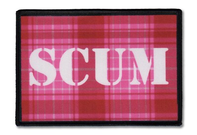 Scum Pink Tartan Sew-on Punk Patch 1977 Punk Rockers