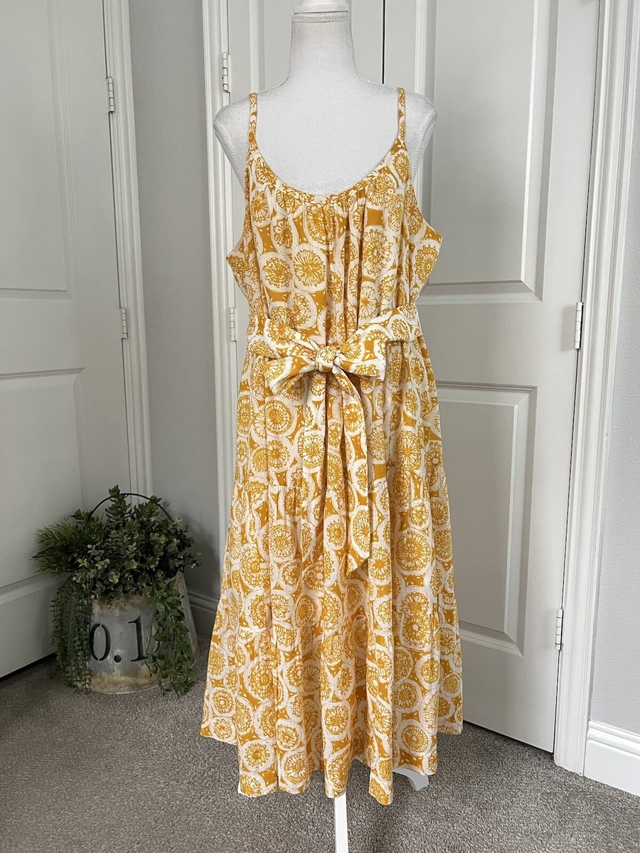 knee length dresses for ladies Light Yellow Tiered Smocked Midi Dress – Jean Marie's