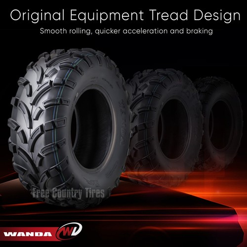 Set of 4 WANDA ATV Tires 25x8-12 25x8x12 Front & 25x10-12 25x10x12 Rear 6PR Mud - Picture 3 of 7