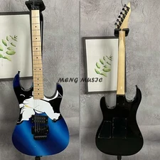 6 String Strange ST Shaped Electric Guitar Blue Beauty with Black Vibrato System