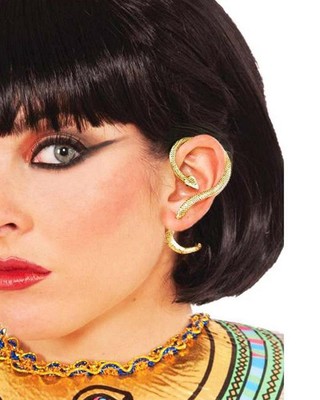 Snake Wrap Earring Egyptian Cleopatra Fancy Dress Halloween Costume Accessory