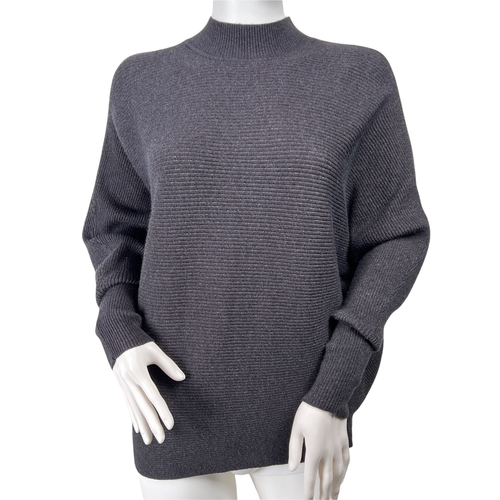 Philosophy Gray Ribbed Knit Long Dolman 