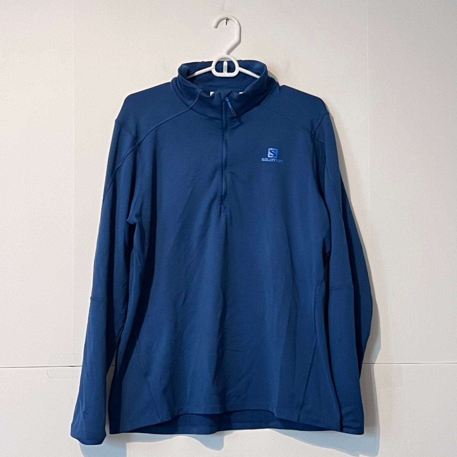 Giacca donna Salomon taglia XL blu Actitherm 1 2 zip finto collo giacca a vento