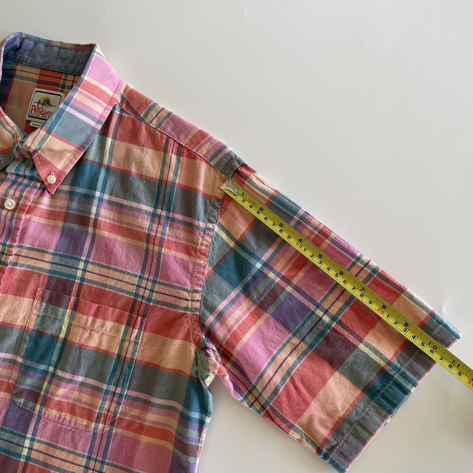 PENDLETON SURF MADRAS Button Down Shirt Size Larg… - image 12
