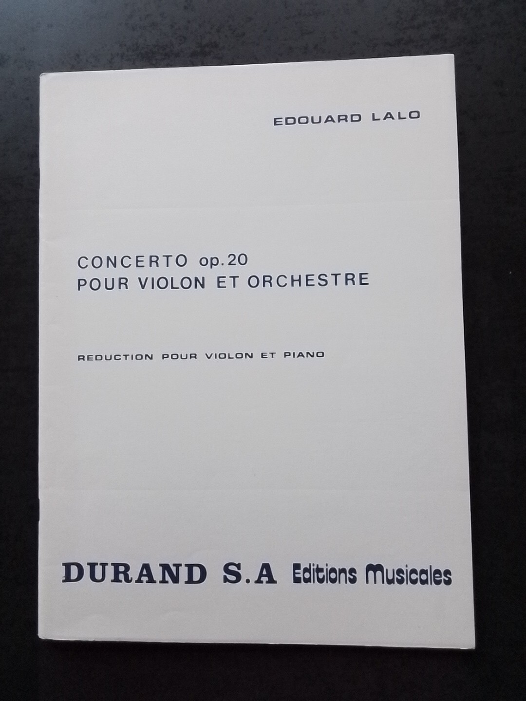Partition Violon Lalo Concerto op 20 pour vibrer au son du romantisme