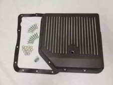 Turbo 350 Black Aluminum Finned Transmission Pan Th350 Bolts Gasket Gm Chevy