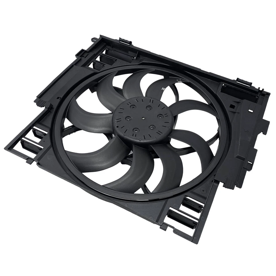Radiator Cooling Fan Assembly Fits BMW F10 528i 528i xDrive 2012-16 17418642161 - Image 3 of 4