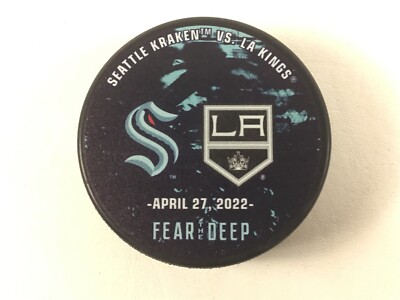 Seattle Kraken vs Los Angeles Kings Puck April 27th, 2022 Inaugural Season