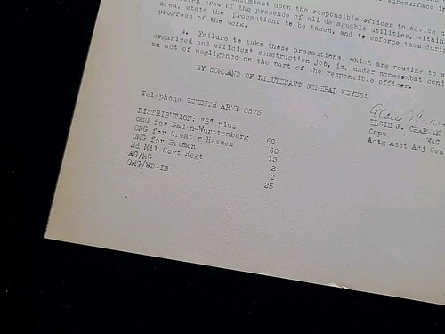 1945 Allemagne WWII Armée Américaine Guerre Militaire Document Troupe Dommages À - Photo 10 sur 16
