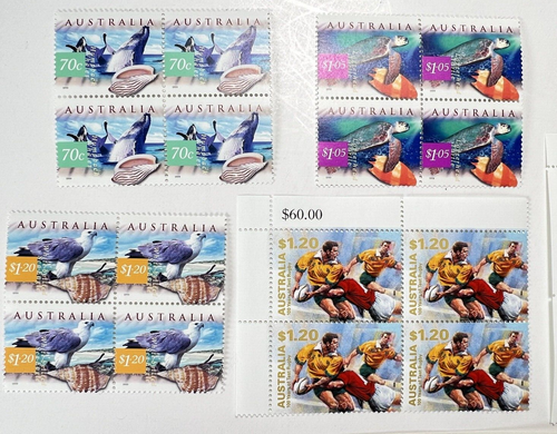 1999 Australia - 100 Years of Test Rugby - Sea Eagle and other Blocks Strips MNH - Picture 2 of 5