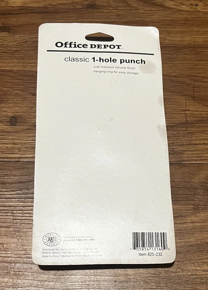 Puncher Office Depot Single-Hole Punch, Chrome, 0 - Image 2 of 2