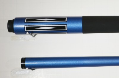 ビリヤード BLUE IMPACT CUSTOM CUE USED Action ACT158 Fractal Cue - Grey with Blue Resin