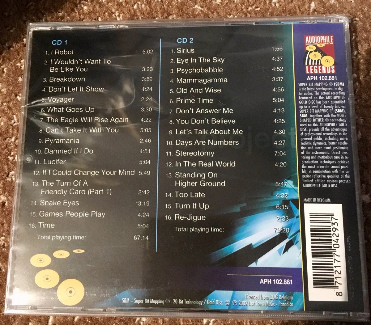 Works Remaster The Alan Parsons Project CD, Sep-2002, 2 GOLD
