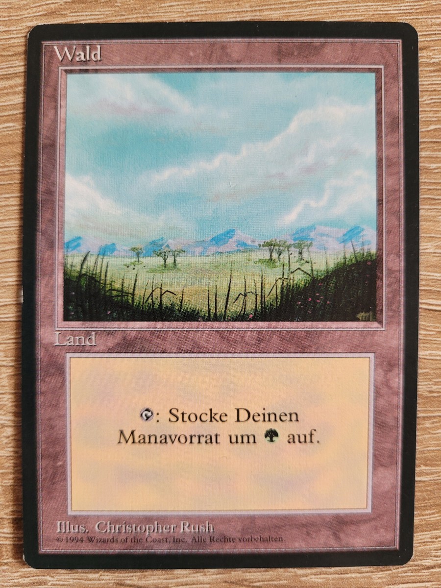 1x Wald Forest / Plains Misprint - German - FBB - EDH - Vintage