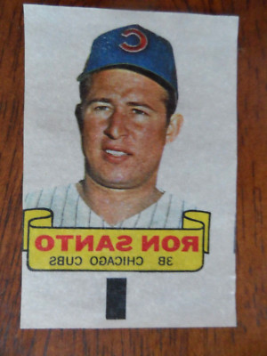 1966 TOPPS BASEBALL RUB OFFS RON SANTO CHICAGO CUBS U-1687