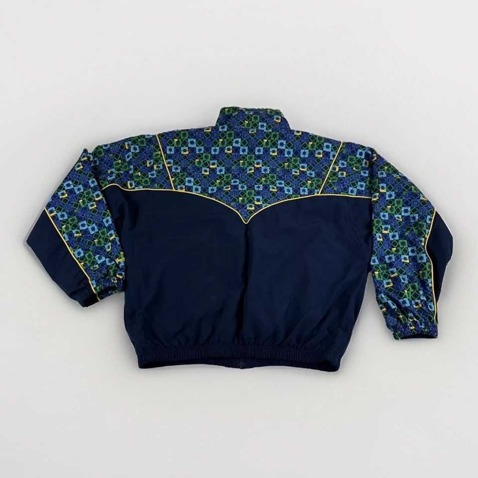 Vtg Kaelin Track Jacket Womens S Blue Geometric Zip Up 90s Y2K Windbreaker Coat - Image 2 of 4