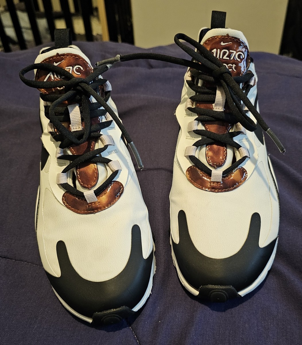 nike air max 270 react cream and tortoise shell sneakers