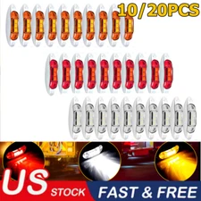 Red Amber 4" Marker Lights 3LED Clearance Side Light Truck Trailer RV Waterproof