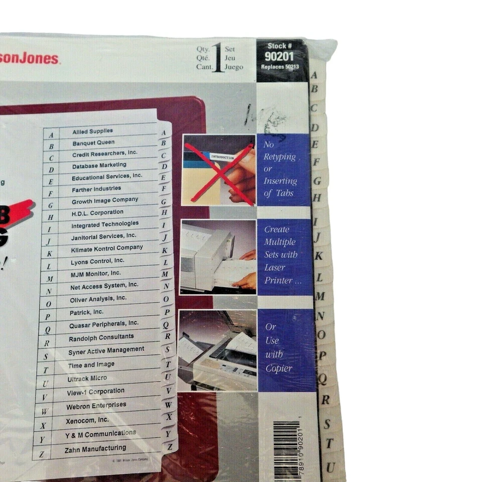Divisores de pestañas de índice básico Wilson Jones Multi Dex de la A a la Z 90201 alfabéticos Foto 3 de 4