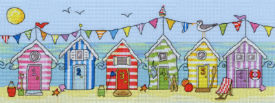 Bothy Threads ~ gezähltes Kreuzstich-Set ~ Beach Hut Fun ~ XJR19