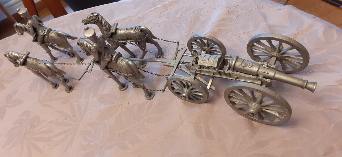 Figurine En étain Les Etains Du Prince - Pièce De 8 Gribeauval Attelée (canon)