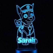 Chase Night Light | Personalised Paw Patrol Light | Paw Patrol Gift | Dog Light