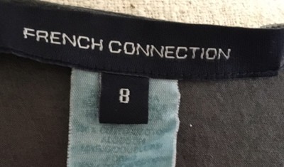 Chemisier Brodé Boho French Connection Gris – Taille 8 – Occasion Très Bon état
