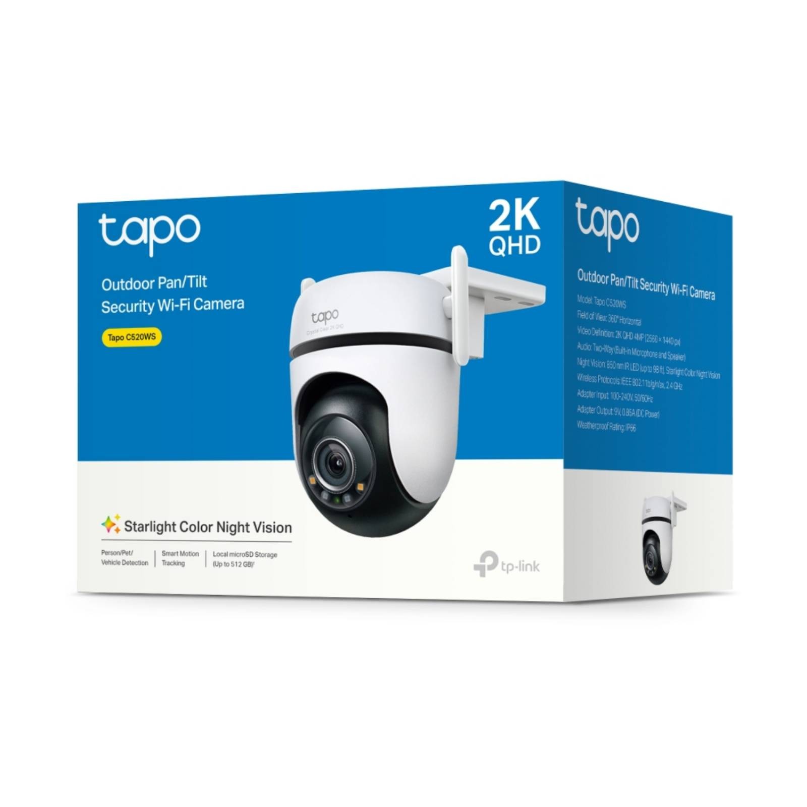 Tp-Link (Tapo C520ws) Outdoor Pan/Tilt 2K Qhd Security Wi-Fi Camera, 360Ã, Colour Night Vision, Smart Ai Detection, Sound & Light Alarm, 2-Way Audio - Image 5