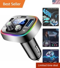 AUX Bluetooth Car Adapter for Hands-Free Calls  Music with Fast Charging