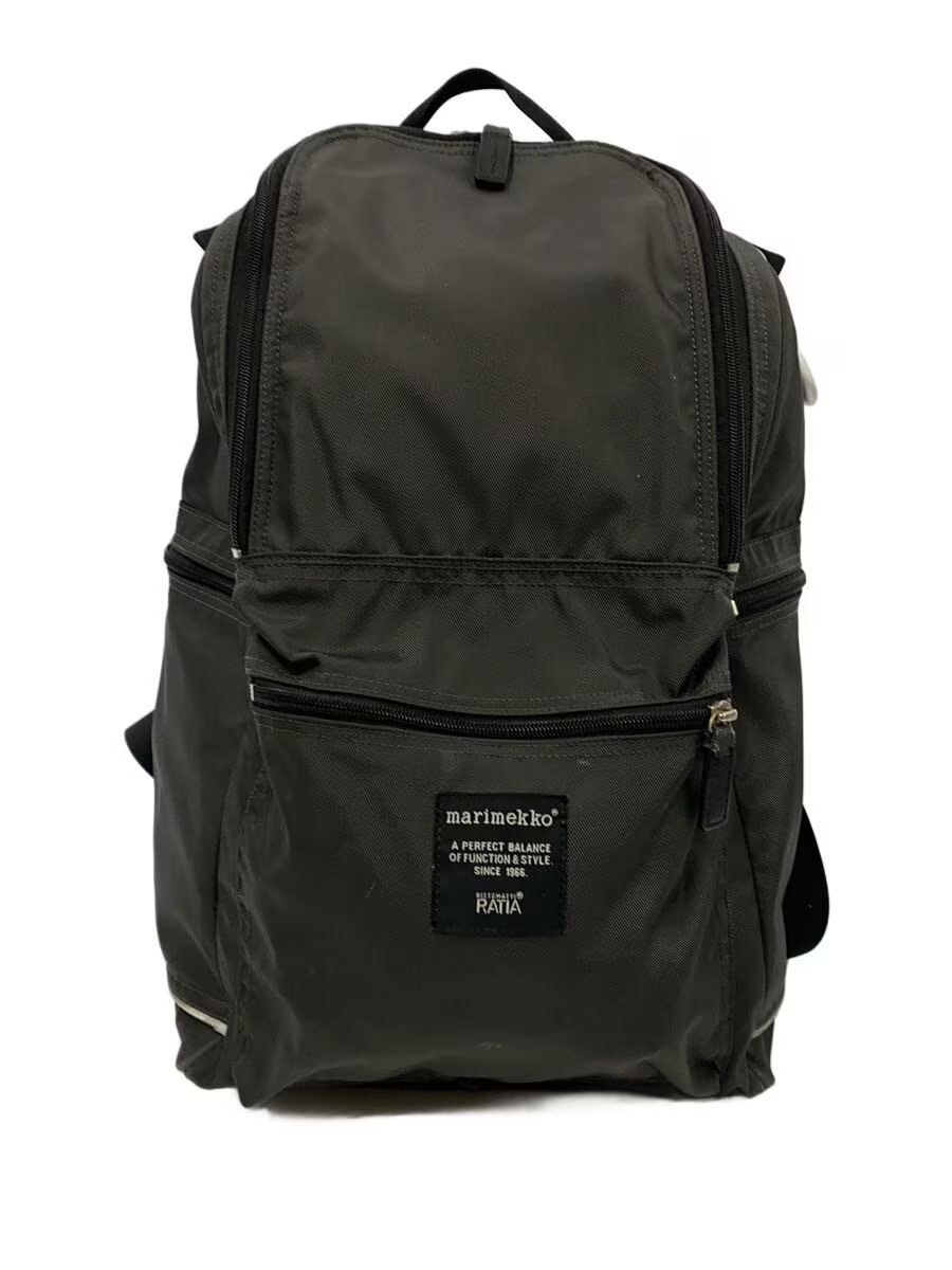 marimekko Zipper Pull Backpack Polyester GRY 0269… - image 1