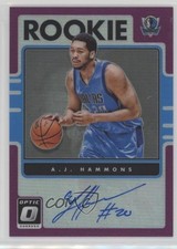 2016 Panini Donruss Optic Rookie Signatures Purple Prizm AJ Hammons #28 Auto 3t2