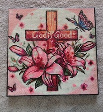 Completed 3D Diamond Art Canvas Wall Hanging Wall Art, Finished 12x12"