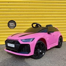 Kids 12V Audi RS6 Avant GT Ride On Car PINK w/ Remote EVA Wheels Leather Seat
