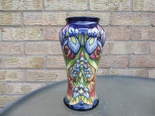 Moorcroft Gentian / Geneva Pattern Vase . Des. Phillip Gibson Trial Piece