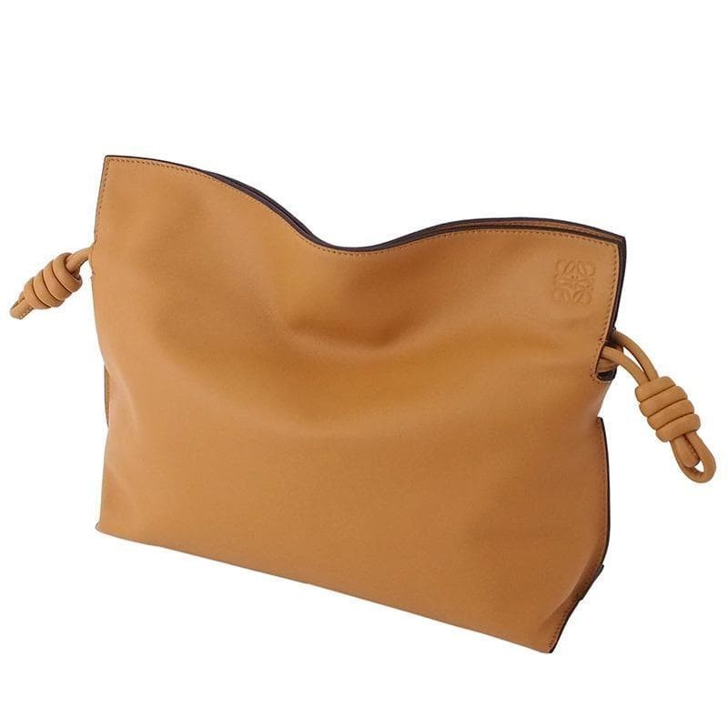 Bolso Bandolera LOEWE Flamenco Clutch Medio Camel Tan Napa Piel de becerro...