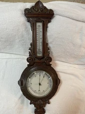 Antique JW Benson Barometer English 1800’s Thermometer 35” Ludgate Hill London