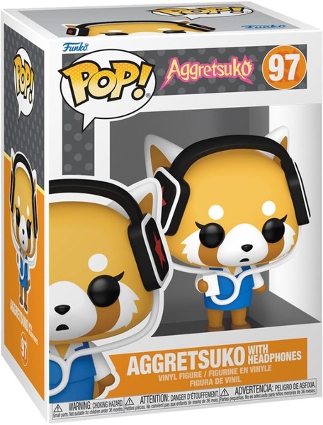Gadget - Aggretsuko: Funko Pop! - Aggretsuko With Headphones (Vinyl Figure 97) --image