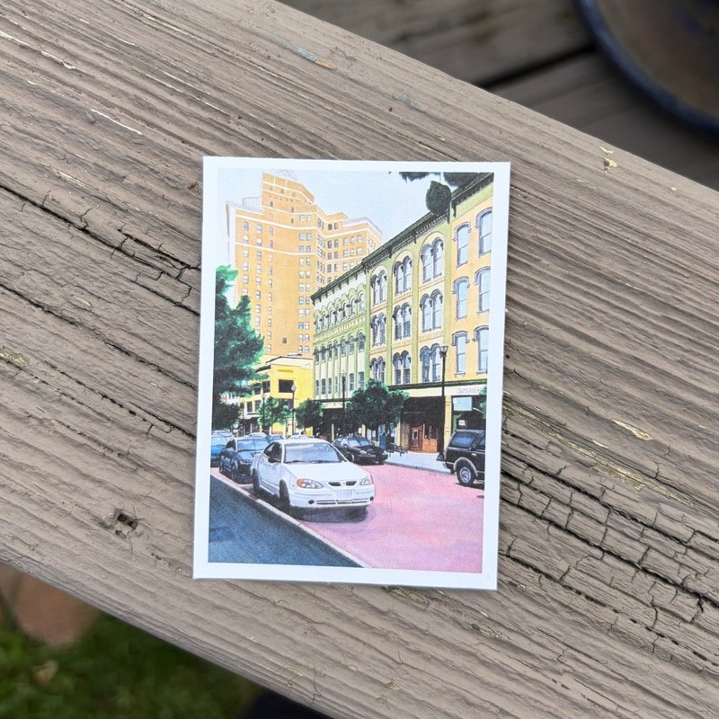 ACEO Small Art Print, Watercolor Painting, Michigan, Grand Rapids