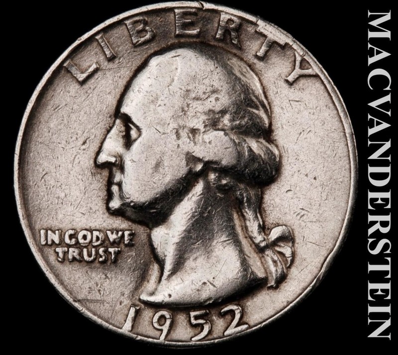1952-D Silver Washington Quarter - Scarce  Better Date  No Reserve  #L4856