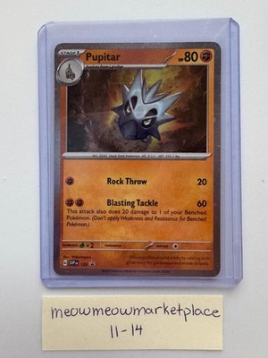 Pupitar SVP120 Black Star Promo Cosmos Holo Pokemon Card