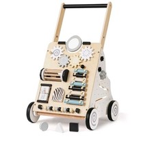HUZU Wooden Baby Walker Montessori Push Pull Activity Center Toddler Walker Toy