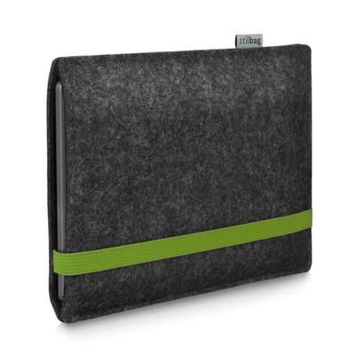 Filztasche LEON für PocketBook Basic Lux 3 - anthrazit/grün (ebook Reader tas...