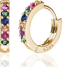 925 Sterling Silver Huggie Hoop Earrings for Women Girls-Tiny Small Cartilage Ho