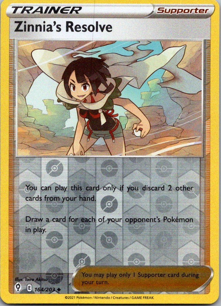 Zinnia's Resolve Uncommon SWSH07: Evolving Skies 164/203 NM