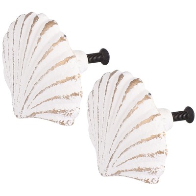  2 PCS Jakobsmuschelgriff Retro-Schranktürgriff Schubladengriffe Mit Strandmotiv