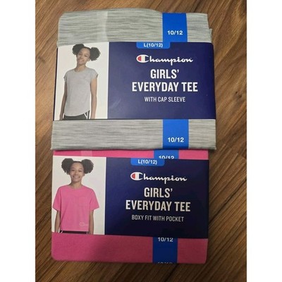 Champion (TWO) Girls T-Shirts Size Large (10-12) NEW WITH TAGS