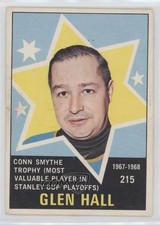1968-69 O-Pee-Chee Award Winner Glenn Hall #215 HOF 0sn3