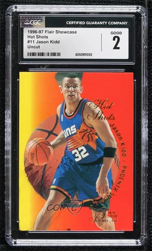 1996-97 Flair Showcase Hot Shots Uncut Jason Kidd #11 CGC 2 HOF