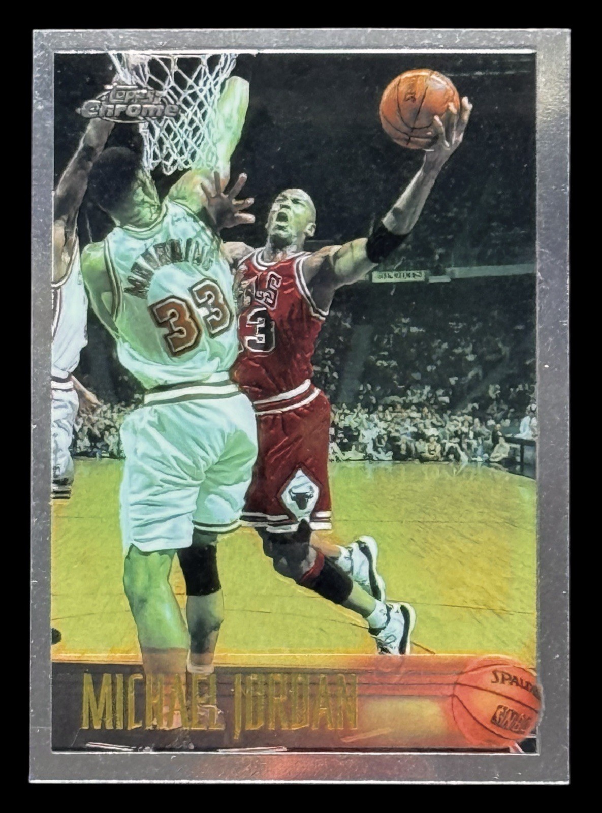 1996-97 Topps Chrome MICHAEL JORDAN #139 1st Year TC Chicago Bulls NICE!